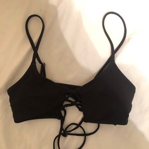 H&M black bikini criss cross top